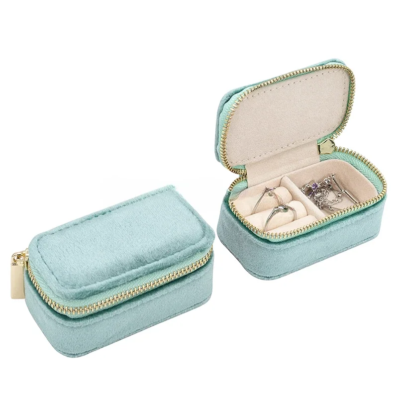 Velvet Jewelry Box - Mini joyero de viaje, estuche de