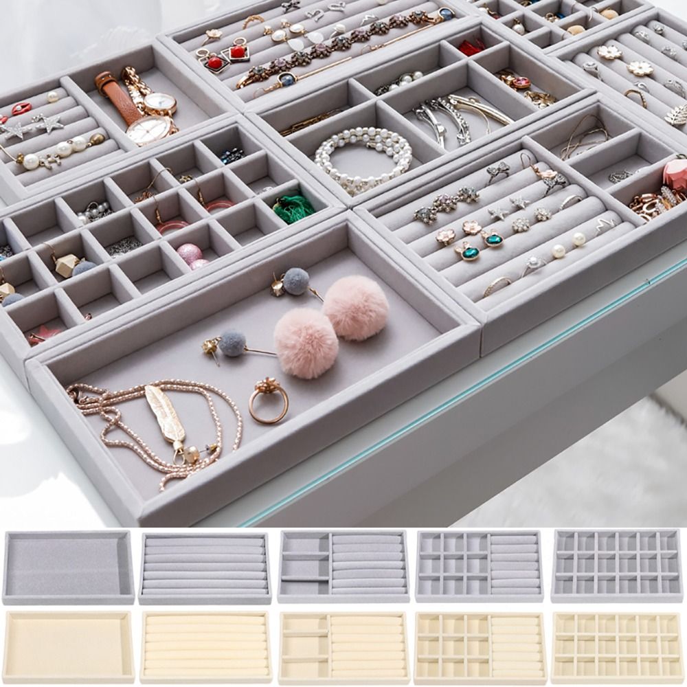Velvet Jewelry Box - Caja Organizadora Apilable de Terciopelo para