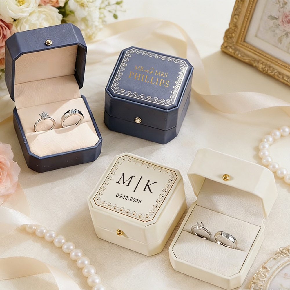 Caja de Anillos Personalizada  - Velvet Jewelry Box reseña y precio