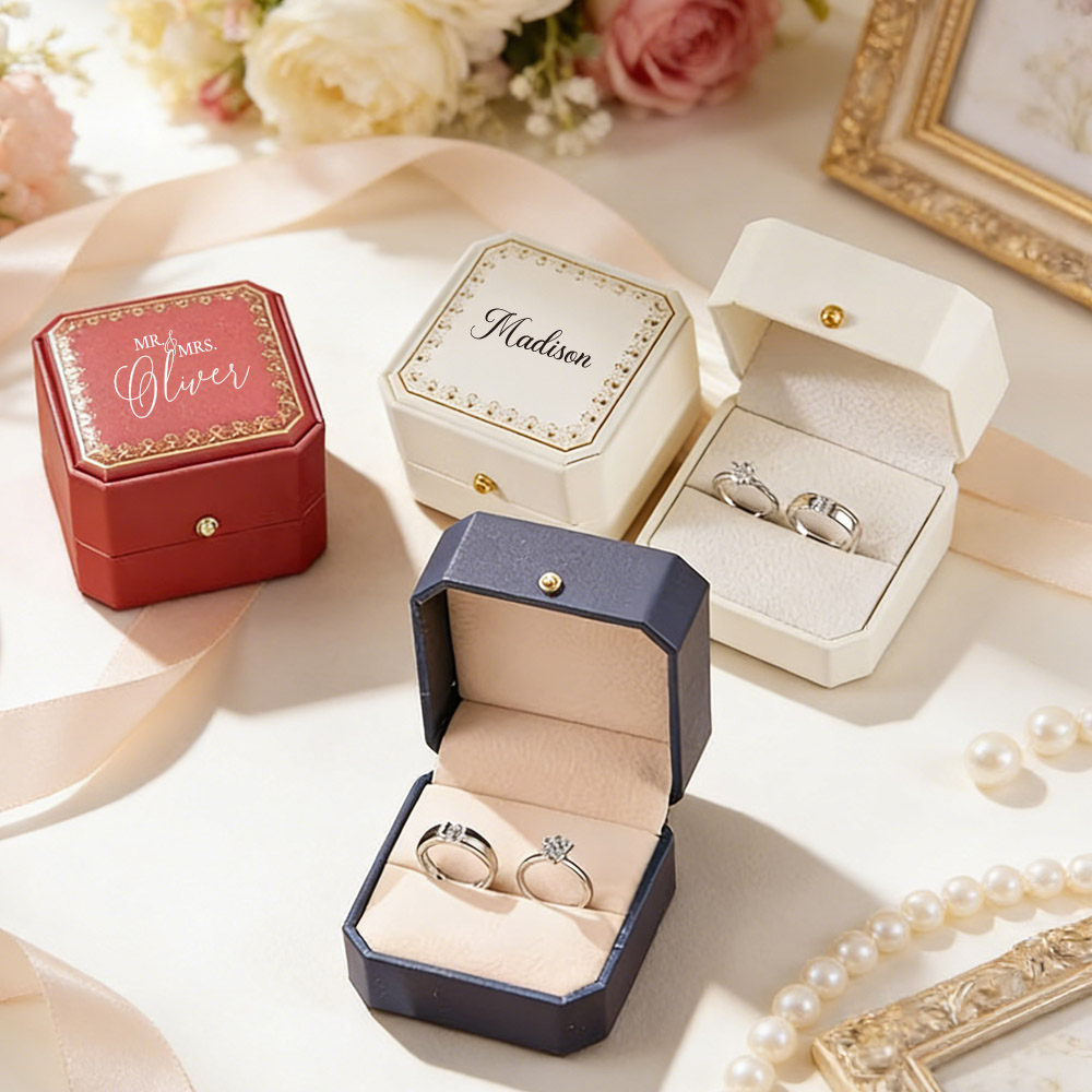 Caja de Anillos Personalizada  - Velvet Jewelry Box reseña y precio