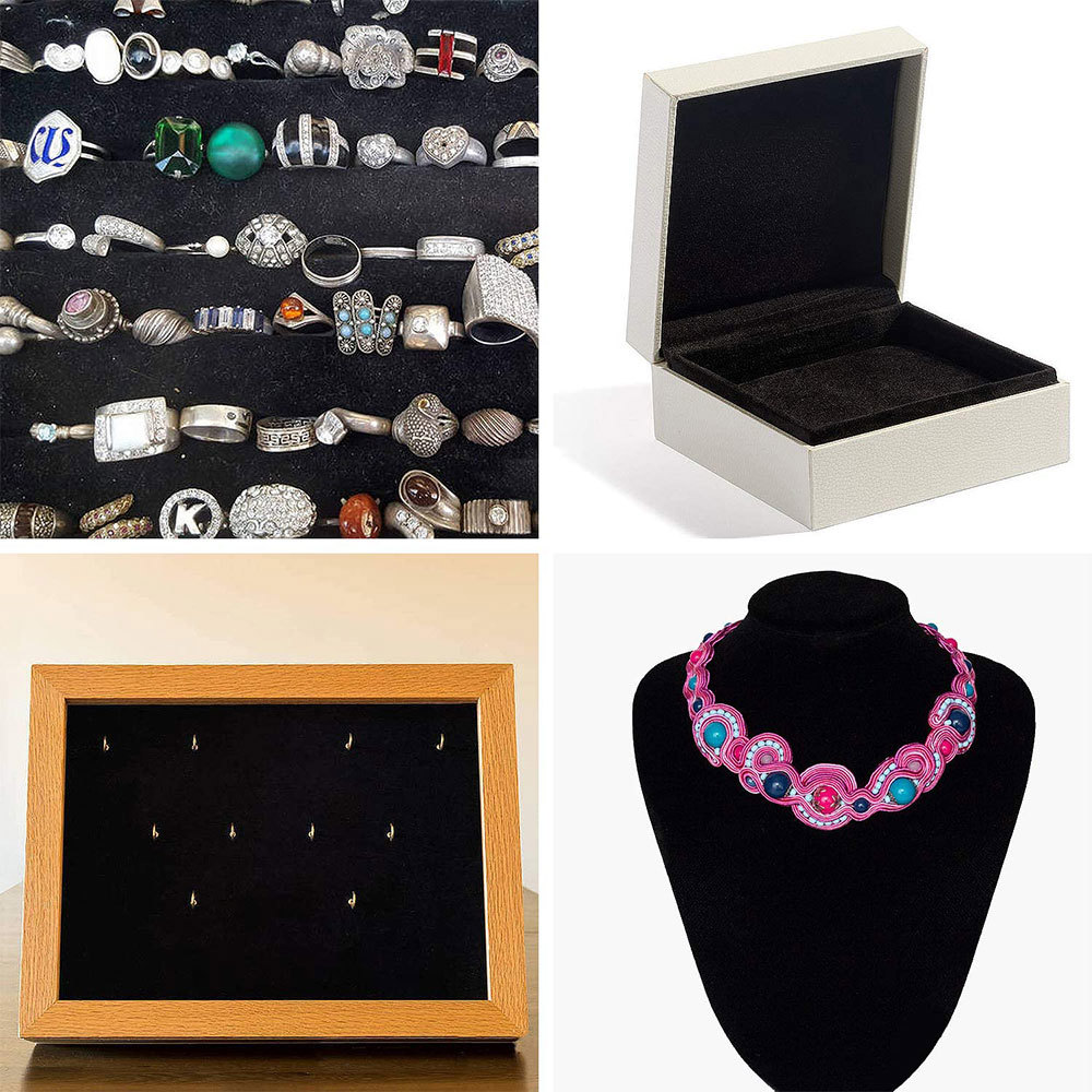 Tela de terciopelo adhesiva de - Velvet Jewelry Box reseña y precio
