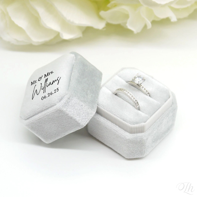 Caja de anillo de boda persona - Velvet Jewelry Box reseña y precio