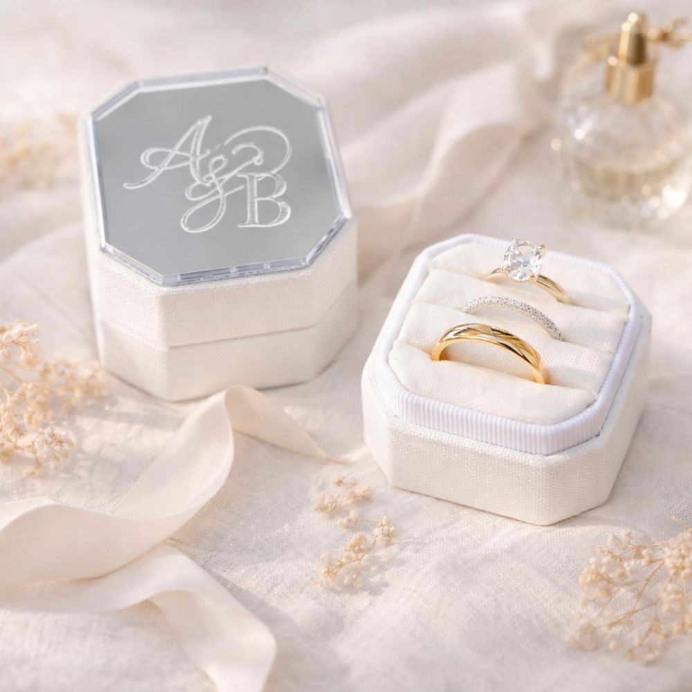 Caja de Anillos Octogonal de T - Velvet Jewelry Box reseña y precio